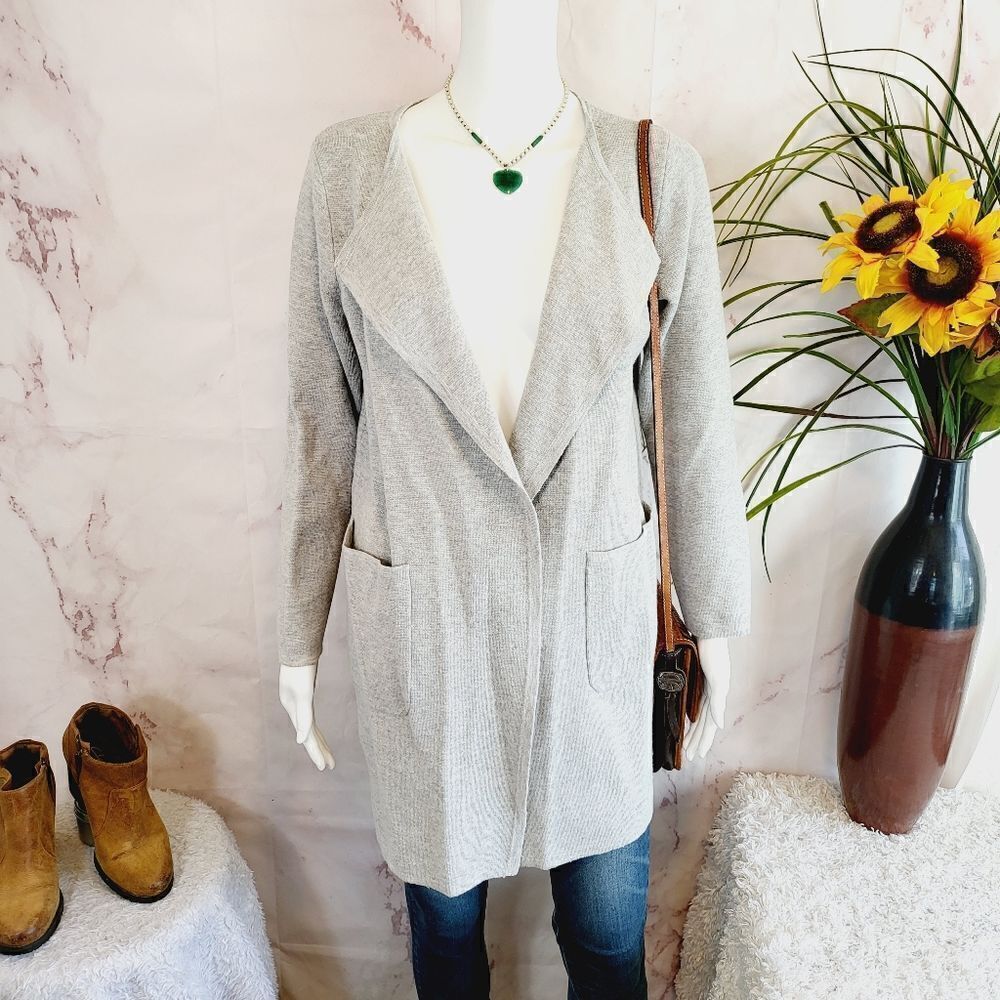 J. Crew soft knit merino wool cotton blend sweater coat